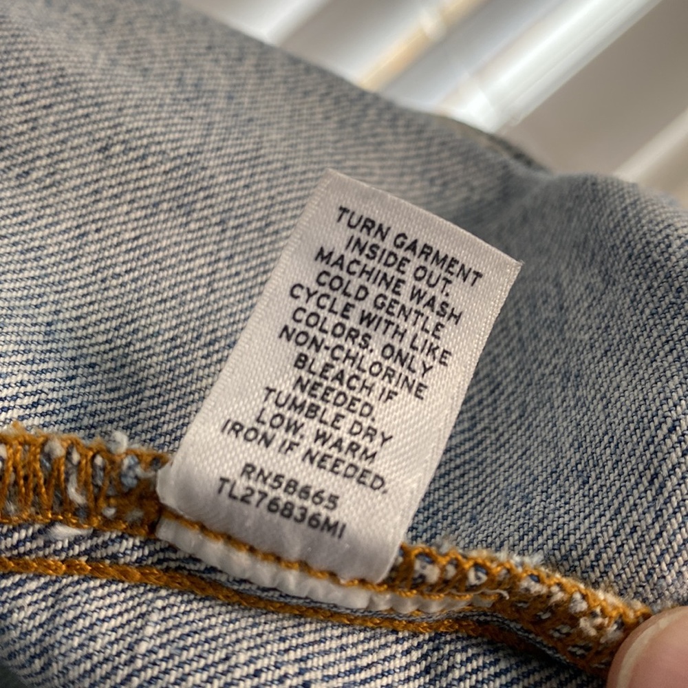 LEITH Distressed Denim Jacket M - Picture 6 of 7